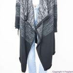 Iz Byer  black grey open‎ front long cardigan sweater, L Photo 2