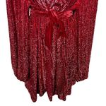 Retrofête Retrofete GABRIELLE FULLY SEQUIN ROBE DRESS IN RUBY RED SZ M Photo 5