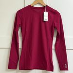 FIGS  Ribbed Longsleeve Underscrub in Deep Cranberry, Size X-Small Photo 6