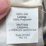 J.Crew  Rose Navy White Pleated 100% Silk Miniskirt 10 Lined Zip‎ Back Geometric Photo 5