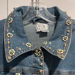 Just B Beaded Jean Jacket Blue Size XL Photo 3