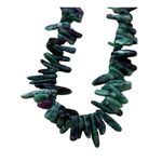 Ruby Zoisite Chip Necklace Sterling Silver Clasp Green Photo 1