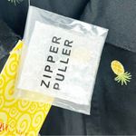 Quacker Factory  100% Cotton Black Embroidered Pineapples Front Zip Shacket 1X Photo 3