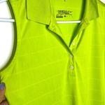 Nike  Golf Dri-Fit Collared Sleeveless Neon Yellow Tank Top Photo 2