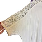 Zenana Outfitters  Cream Lace Sleeve Top Photo 1