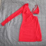 Princess Polly  Vibrant Red Long Sleeve Dress Photo 0
