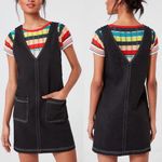 Urban Outfitters NWOT  UO Contrast Stitch Denim Mini Dress SZ-S Photo 1