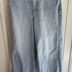 Pistola Lana High Rise Ultra Wide Leg Blue Jeans Raw Hem Blase Photo 0