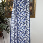 Adelyn Rae Women Maxi Dress SM Blue White Printed Strappy Sleeveless Boho Resort Photo 0