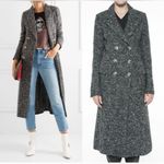Isabel Marant  Etoile Overton Boucle Wool Long Double Breasted Coat Gray Size 34 Photo 2