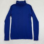 Athleta  Turtleneck Top Women's Size S Blue Black‎ Long Sleeve Athletic Photo 0