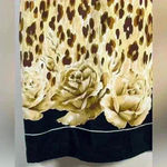 Bloomingdale’s Silk Sleeveless Animal Print Dress Size 12 Brown Photo 8