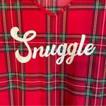 JoySpun Sleepshirt Womens L/XL Red Plaid Snuggle Graphic Print Above Knee Pocket Size L Photo 2