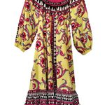 La DoubleJ Paloma short cotton trapeze dress in Cartwheel Giallo geometric print Yellow Size XL Photo 8