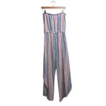 Drew NWT  Anthropologie small Emerson Striped Strapless linen Jumpsuit Photo 2