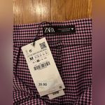 ZARA Pink Houndstooth Pants Photo 2
