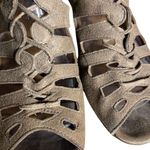 Paul Green Peep Toe Sandal Bootie Metallic Sheen Lace Up Shoes Size 5.5 US 8 Photo 5