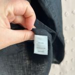 Garnet Hill  100% Linen Long Sleeve Button Up Sz 14 Black Photo 4