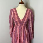 Warm Pink Smocked Striped Maxi‎ Dress 1 Photo 4