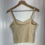 VERO MODA cream knit sweater tank top M chevron Y2K retro preppy chic Photo 1