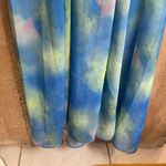 Luxxel blue green tie dye watercolor maxi dress, NWT Photo 4