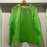 Athleta Neon Lime Green Sheer Running Athletic Nylon Top Size Large FLAW Photo 13