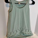 Mossimo Supply Co. Green Asymmetrical Embellished Tank Top Size XS Photo 0