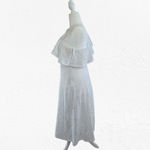 Lilly Pulitzer Callisto One Shoulder Resort White Terry Lace Midi Dress Size 12 Photo 3