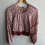 Patrons of Peace Tribal floral print long sleeve crop top Photo 0