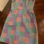 Vineyard Vines  Limited Edition Kentucky Derby Patchwork Mini Strapless Dress 00 Photo 5