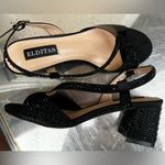 ⚠️ Clearance Pair of sandals size 7M brand new with black rinestones. Photo 2