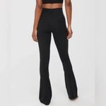 Aerie Real Me High Waist Thick Band Black Flare Pant Leggings Size L NWOT Photo 1