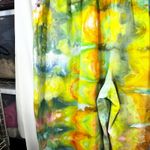 Mainstreet Blues Plus Size 36T Pants Handmade Tie Dye Elastic Yellow Green 1081 Photo 12