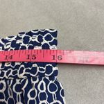 Investments  Blue White Chain Nautical Print Pull On High Rise Flowy Pants Medium Photo 6