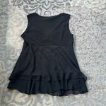 R & M Richards  Sleeveless Ruffle Sheer Rhinestone Top Black 16 Photo 5