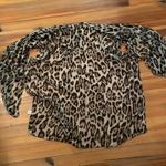 Jessica McClintock Brown Leopard Print Kimono Wrap Womens One Size Lightweight Photo 6