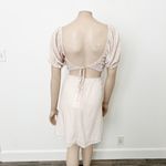 Rachel Parcell [] Tan Micro Gingham Print Open Back Smocked Mini Dress NWT Sz XXL Photo 3