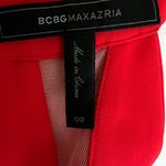 BCBG Maxazria Tatyana Red Halter Cocktail Mesh Inset Dress Women Photo 2