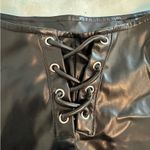 SheIn Leather Shorts Black Photo 2