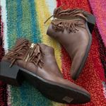 Anthropologie  Klub Nico Brown Leather Fringe Boots Photo 1