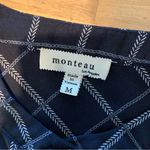 Monteau Navy and White Check Shirt Dress M Photo 4