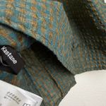 Kastane Japan Top Womens Medium Green Off Shoulder Gingham Green Olive Button Size undefined Photo 8