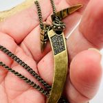 Giles & Brother x JM Brass Horn Toggle Necklace Rare Gold Photo 5