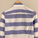 Banana Republic Button-Up Shirt Soft Wash Striped Blue White Women XS Nautical Photo 6