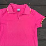 Nike Vintage Y2K Pink Grey Tag Polo Golf Shirt w/ Yellow Trim and Embroidery Photo 1