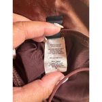 Windsor  Sultry Strappy Stretch Cord Open Back Satin Brown Bodycon Mini Dress M Photo 7