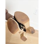 Free People Pasadena Black Suede Wood Ankle Wrap Platform Heel EU37 Photo 7