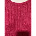 Brooks Brothers  346 Pink Cable Knit 100% Mercerized Cotton Sweater Womens Large Photo 4