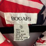 Vintage Bogari Americana Silk Jacket Medium Red Photo 2