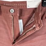 American Eagle  SZ 6 Highest Rise Mom Jean Shorts Distressed Frayed Zip-Fly Pink Photo 3